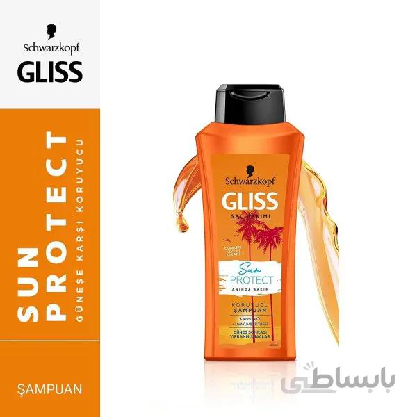 شامپو محافظت کننده مو گلیس مدل SUN PROTECT حجم 525 میل
