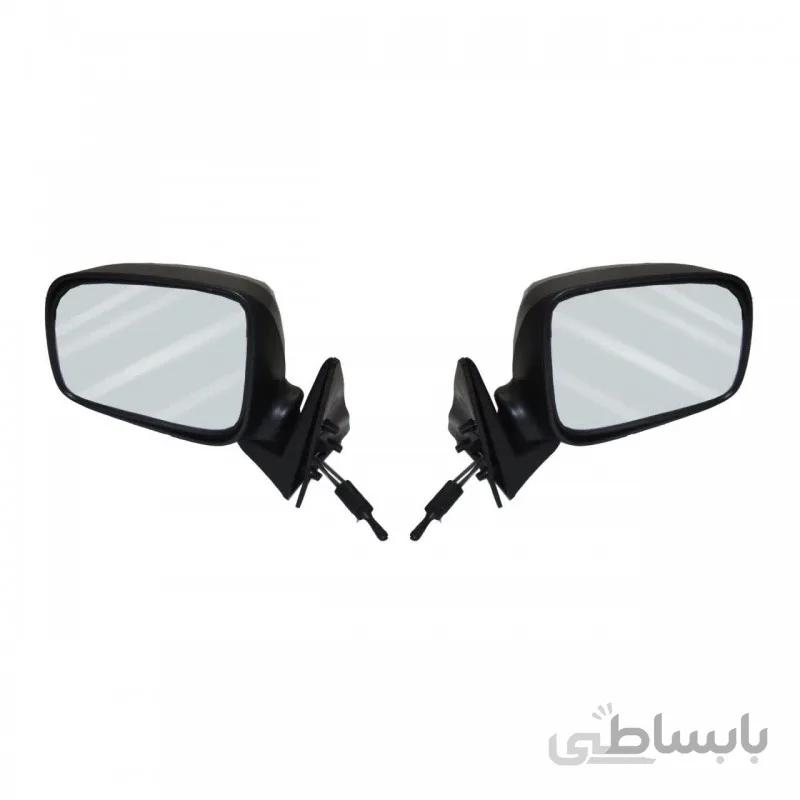 آینه بغل مشکی پشت طرح استیل نیسان