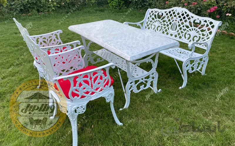 نیمکت آلومینیومی 3نفره مدل چنگ