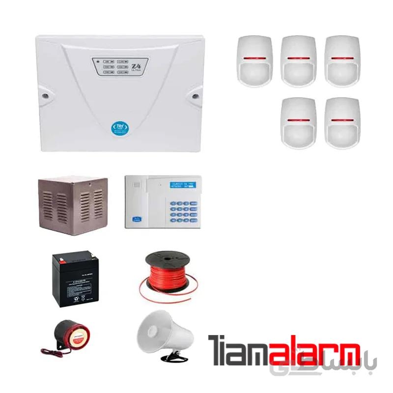 پکیج دزدگیر اماکن باسیم مدل کلاسیک سیم کارتی و تلفنی CGPY5