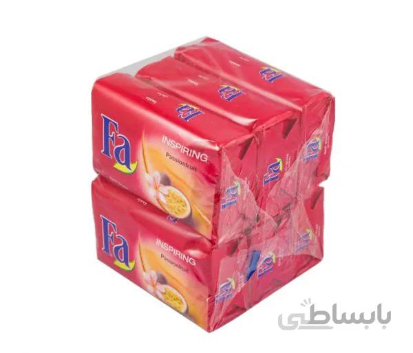 صابون فا ۱۷۵ گرم همراه با رایحه میوه شور – باکس ۶ عددی – Fa Soap – inspiring passionfruit