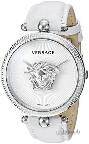 ساعت ضد آب استیل زنانه ورساچه Palazzo Empire Swiss-Quartz Watch با بند چرم Calfskin ، سفید ، 110.7 (مدل: VCO010017) ا Versace Women's Palazzo Empire Stainless Steel Swiss-Quartz Watch with Leather Calfskin Strap, White, 110.7 (Model: VCO010017)