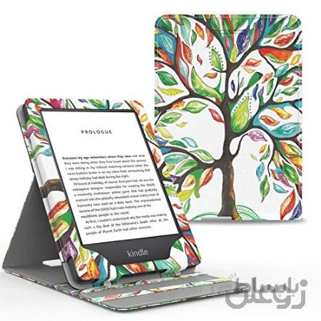 MoKo Case متناسب با Kindle All-New Kindle (نسل 10th ، 2019) / Kindle (8th Generation، 2016)، Premium vertip flip Cover با عملکرد بیدارشدن خودکار / عملکرد خواب - درخت خوش شانس