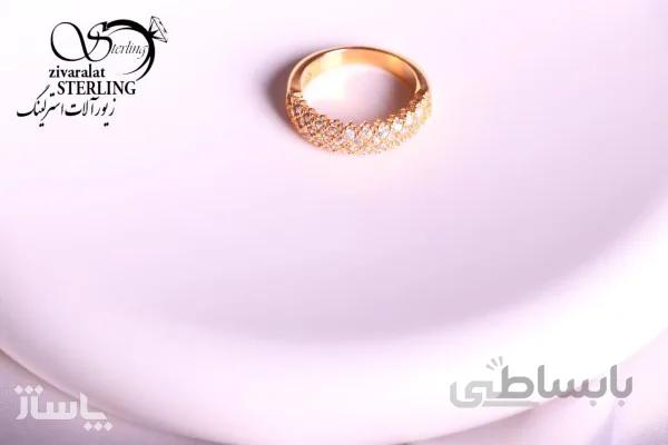 انگشتر طرح پرنس ظریف زنانه طلا روس کد 625865