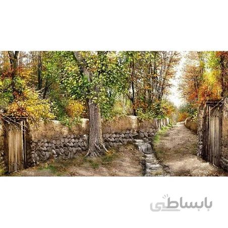 نخ و نقشه تابلو فرش طبیعت کد 89