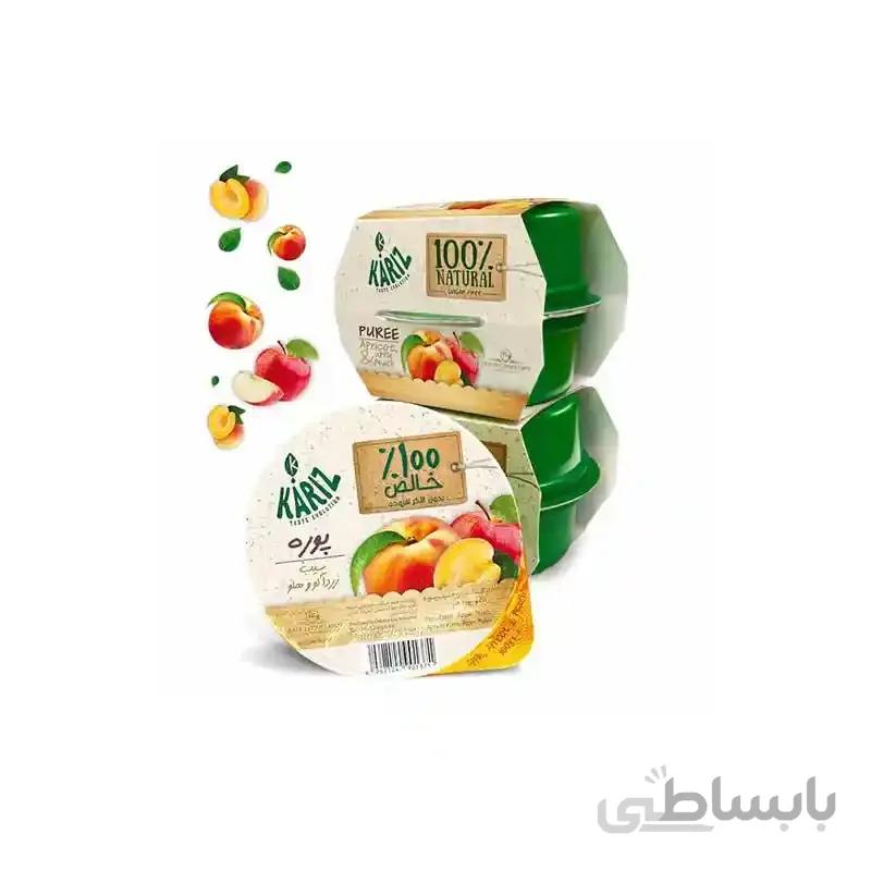 پوره سیب، زردآلو و هلو کاریز ۲ عددی