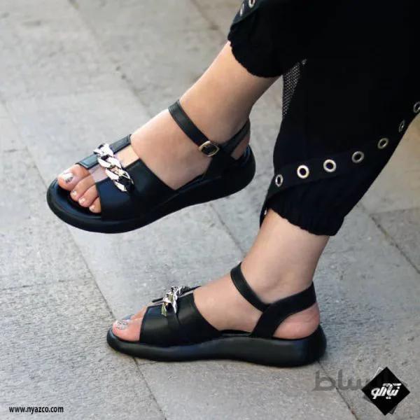 صندل زنانه آسن مدل A24 رنگ مشکی