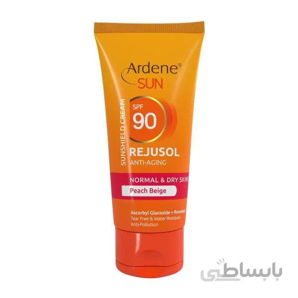 کرم ضد آفتاب SPF90 آردن بژ هلویی (مناسب پوست خشک و نرمال)
