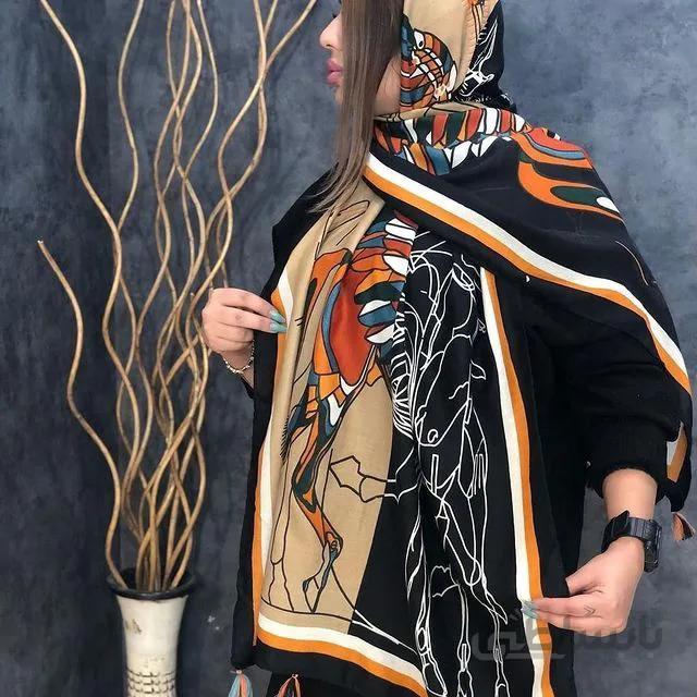 شال نخی منگوله دار