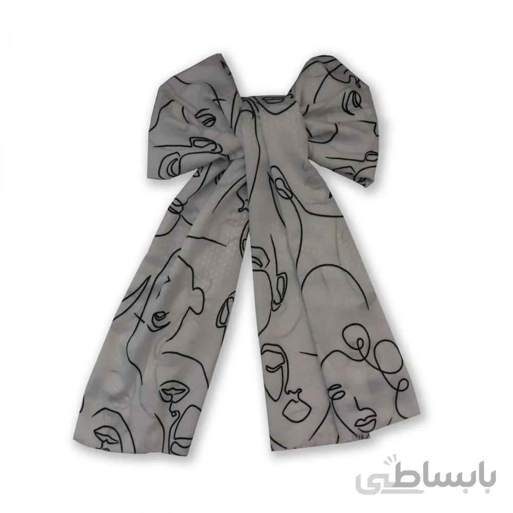 شال طرح دار مدل چهره سفید
