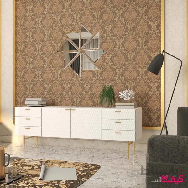 آینه آسان نصب مدل فرفره (رنگ نقره ای)