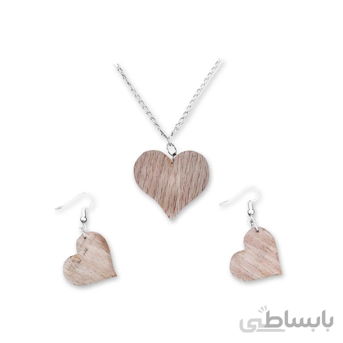 ست گوشواره و گردنبند طرح قلب