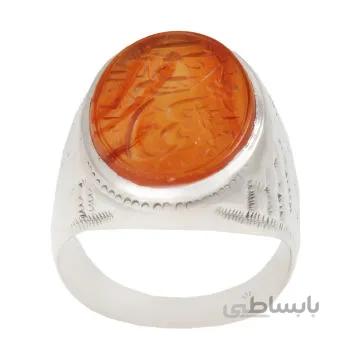 انگشتر نقره مردانه مدل سنگ عقیق یمن رکاب دست ساز کد AM_1887