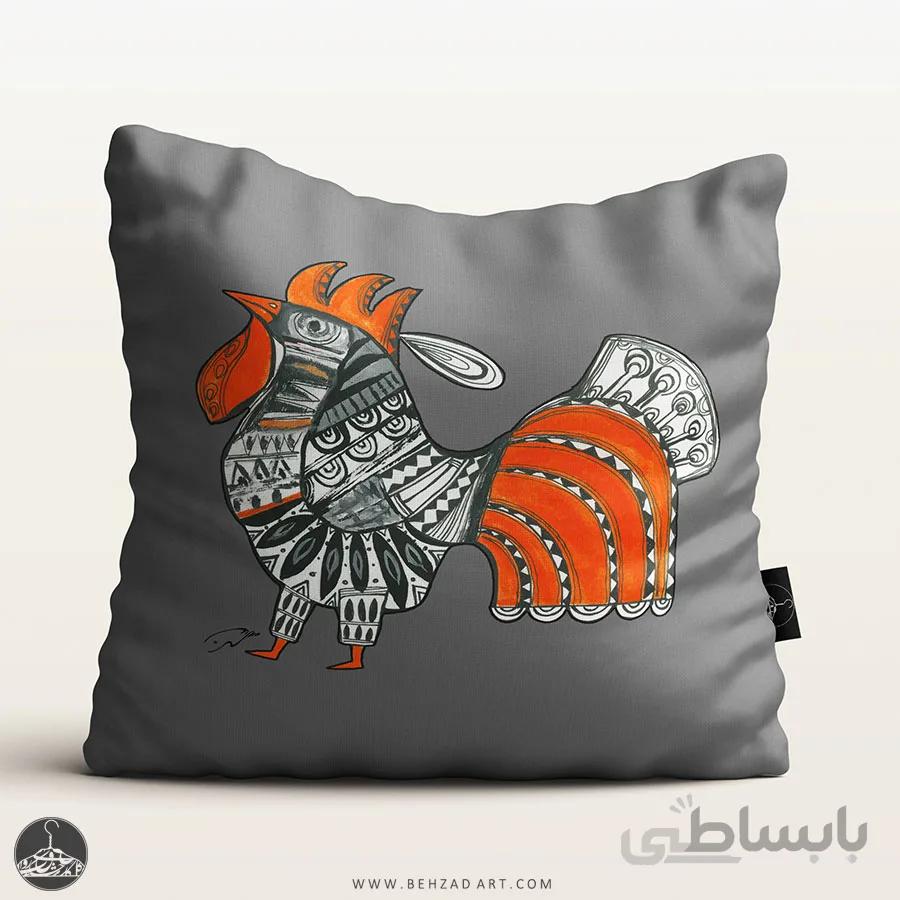 کاور کوسن 40 در 40 طرح خروس لَری