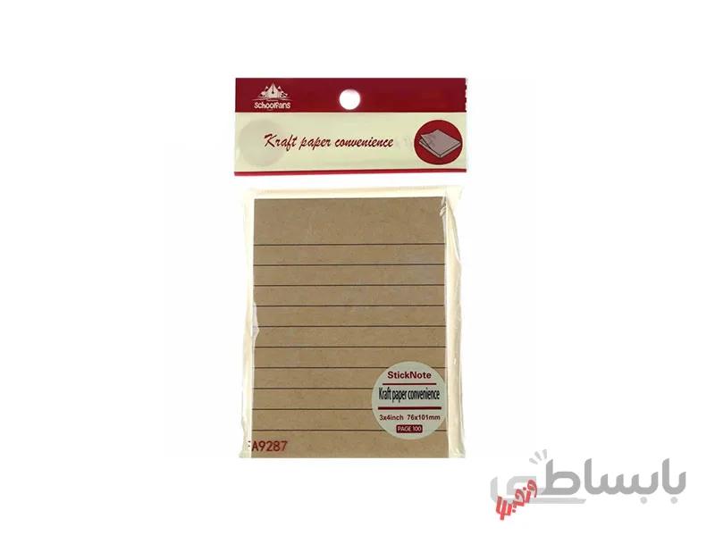 کاغذ یادداشت چسب دار اسکول فنز مدل FA9287 بسته 100 عددی