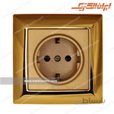 پریز برق ارتدار الیزه طرح متال طلایی