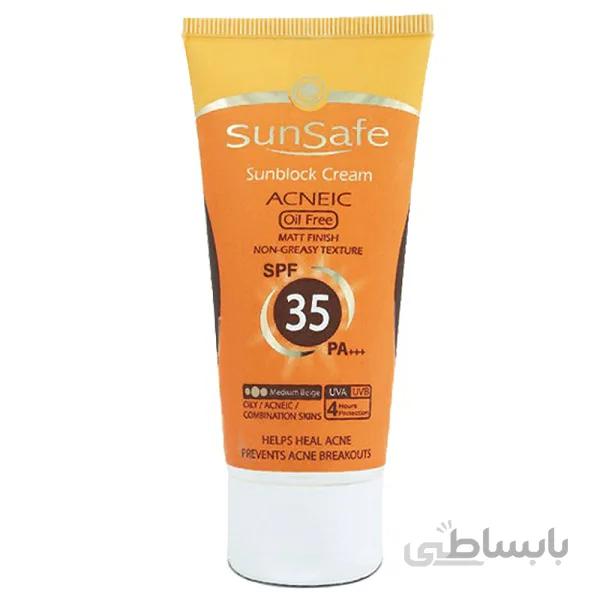 کرم ضد افتاب رنگی فاقد چربی SPF35