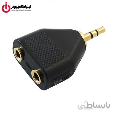 مبدل جک 3.5 میلیمتری صدا به دو فیش استریو صدا مادگی دایو مدل MA80