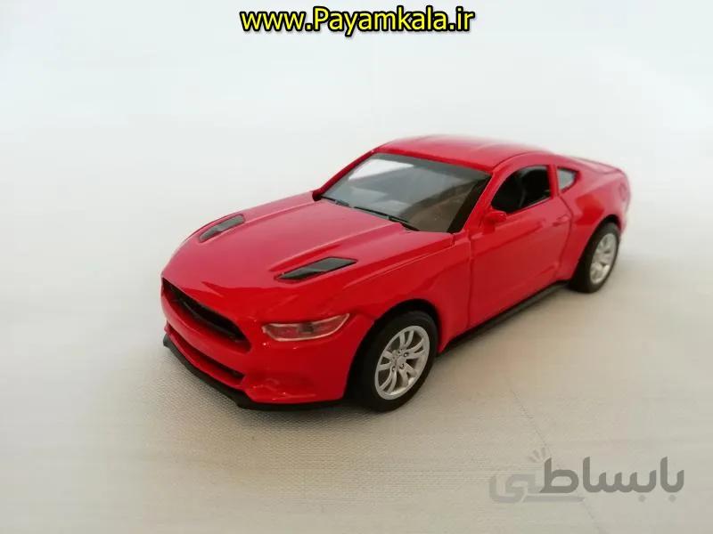 اسباب بازی فلزی عقب کش اتومبیل فورد موستانگ (SHENG YI) قرمز