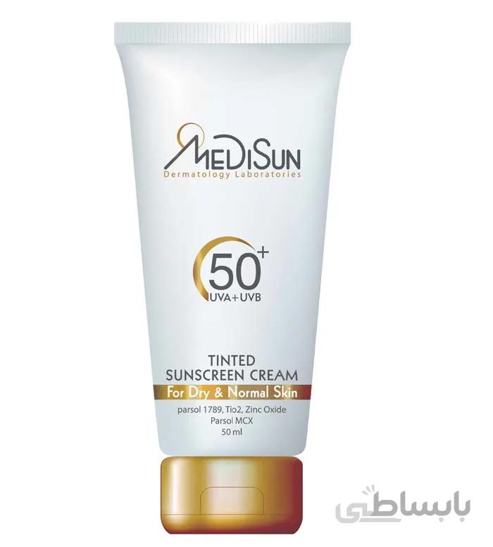 کرم ضد آفتاب رنگی اس پی اف 50 مدیسان