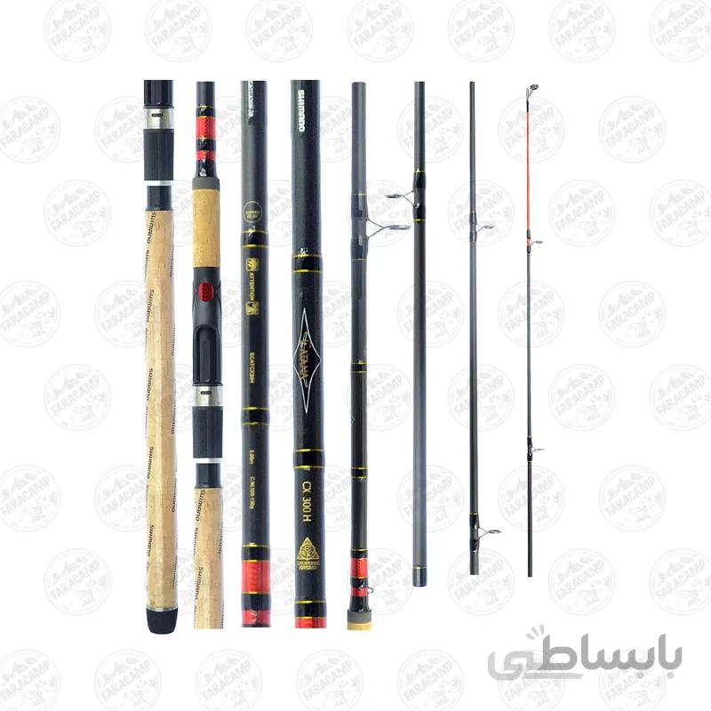 چوب ماهیگیری شیمانو فول کربن سه تکه اکشن ۱۰۰-۱۵۰ گرم ۳۰۰ سانتی متر SHIMANO CATANA 300
