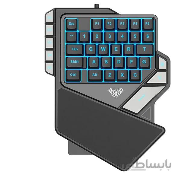 کیبورد مخصوص بازی تک دست ایولا AULA One-Hand Wired Mechanical Gaming Keyboard K2