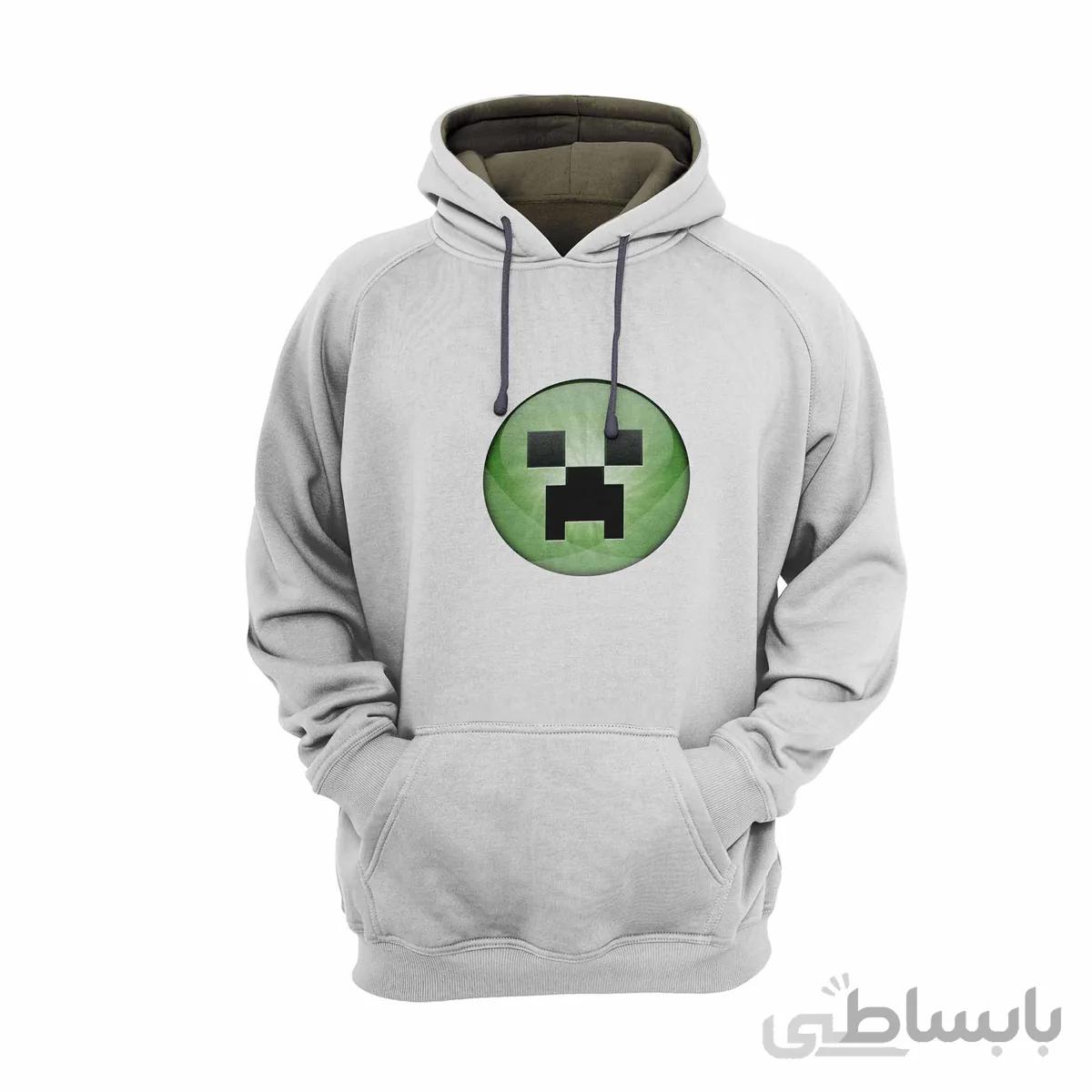 هودی سفید طرح بازی ماینکرافت Minecraft کد KCT10464