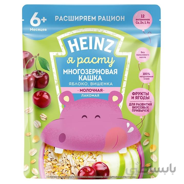 سرلاک غلات (جو دوسر،ذرت،گندم)، سیب و گیلاس با شیر هاینز HEINZ