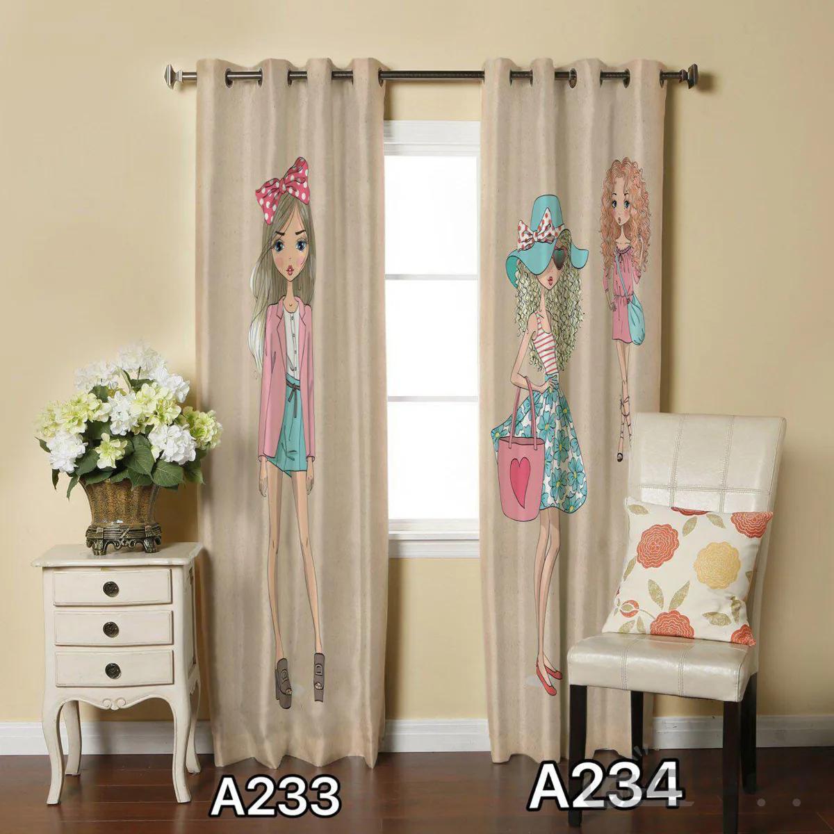 پرده چاپی طرح کودک و نوجوان کد A233 A234
