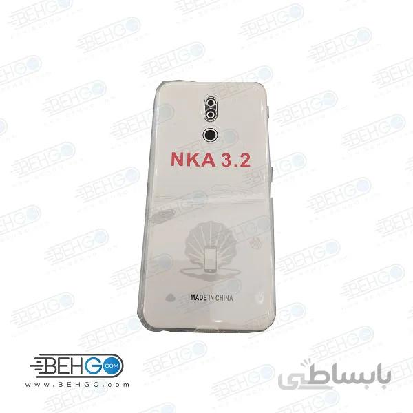 قاب نوکیا 3.2 کاور نوکیا 3.2 ژله ای شفاف و بی رنگ با محافظ لنز دوربین گوشی نوکیا مدل Clear Cover Camera Protection Case for For Nokia 3.2