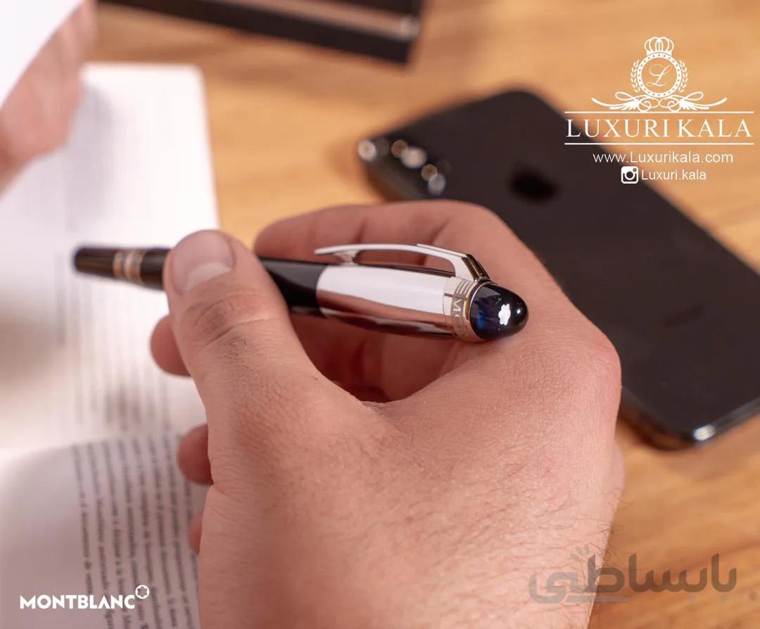 خودنویس لاکچری Mont Blanc ا Montblanc StarWalker Blue Dome Precious Resin Fountain Pen