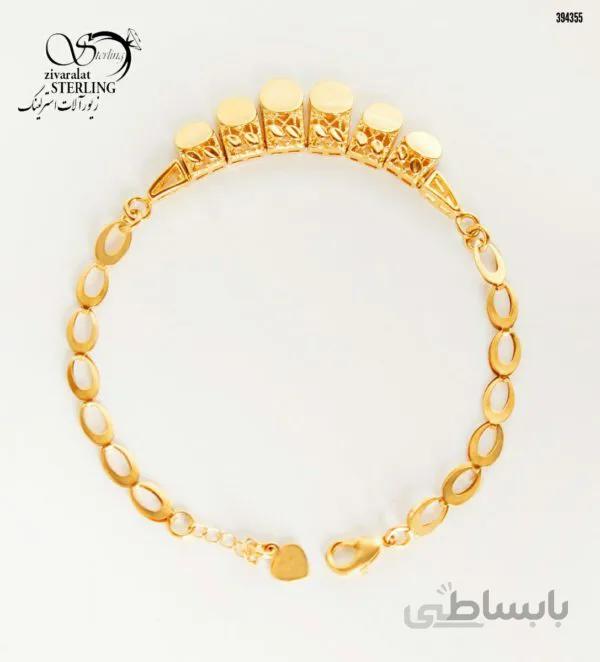 دستبند ناخنی زنانه طرح طلا کد:۲۸۸۶