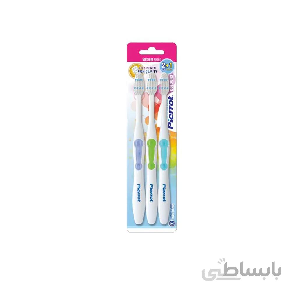 مسواک بزرگسال پیرروت مدل کالرز مدیوم p-3