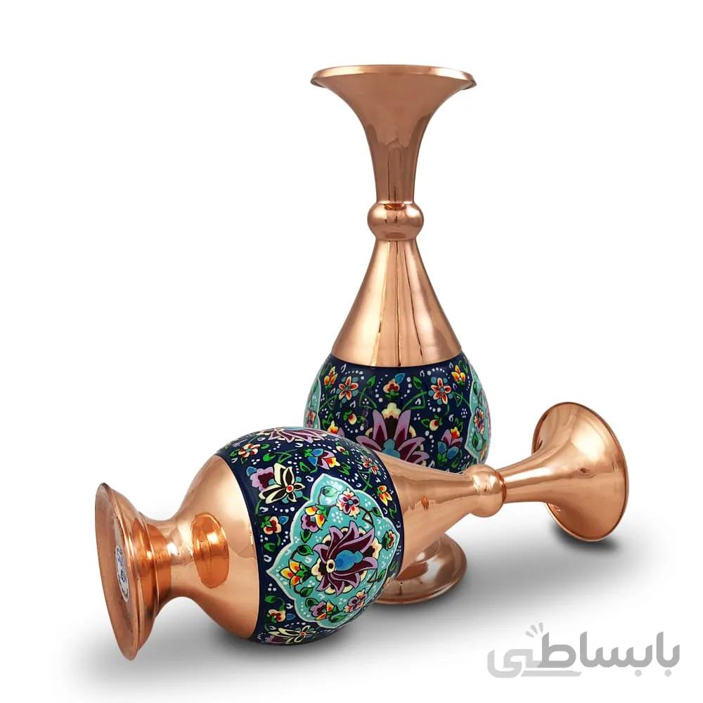 گلدان مس و پرداز مدل موشکی 20 سانت