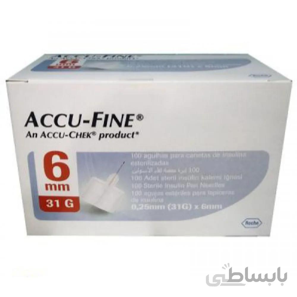 سرسوزن قلم انسولین اکو فاین با سوزن 6 میلی متر – ACCU FINE