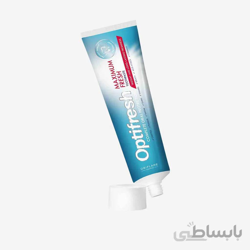 خمیردندان فاقد فلوراید اپتی فرش اوریفلیم 44952 ا OPTIFRESH Maximum Fresh Toothpaste 44952