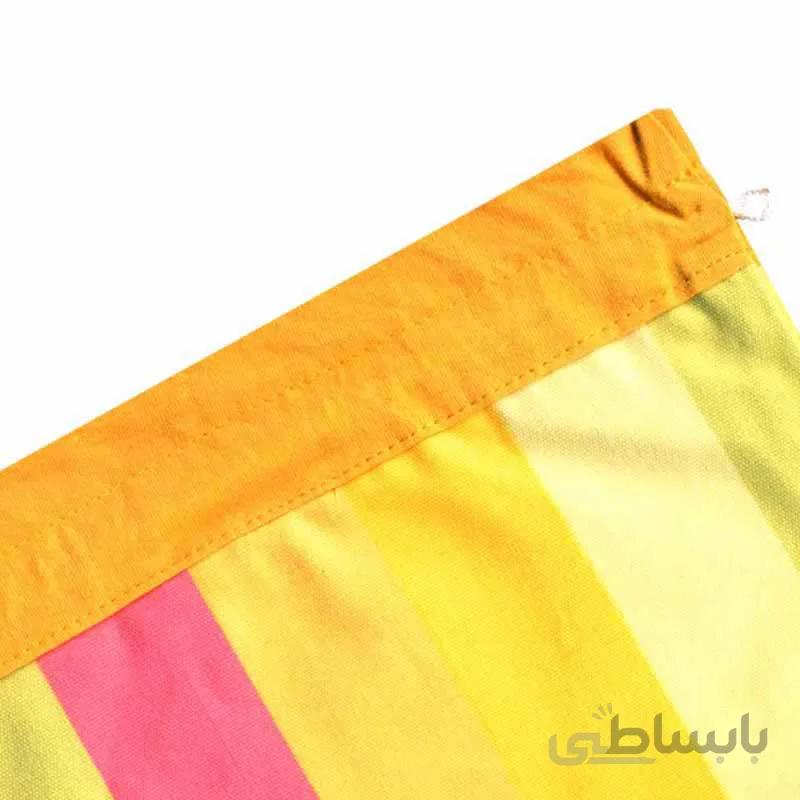کیسه سبزی کتان رزین تاژ طرح رابید صورتی