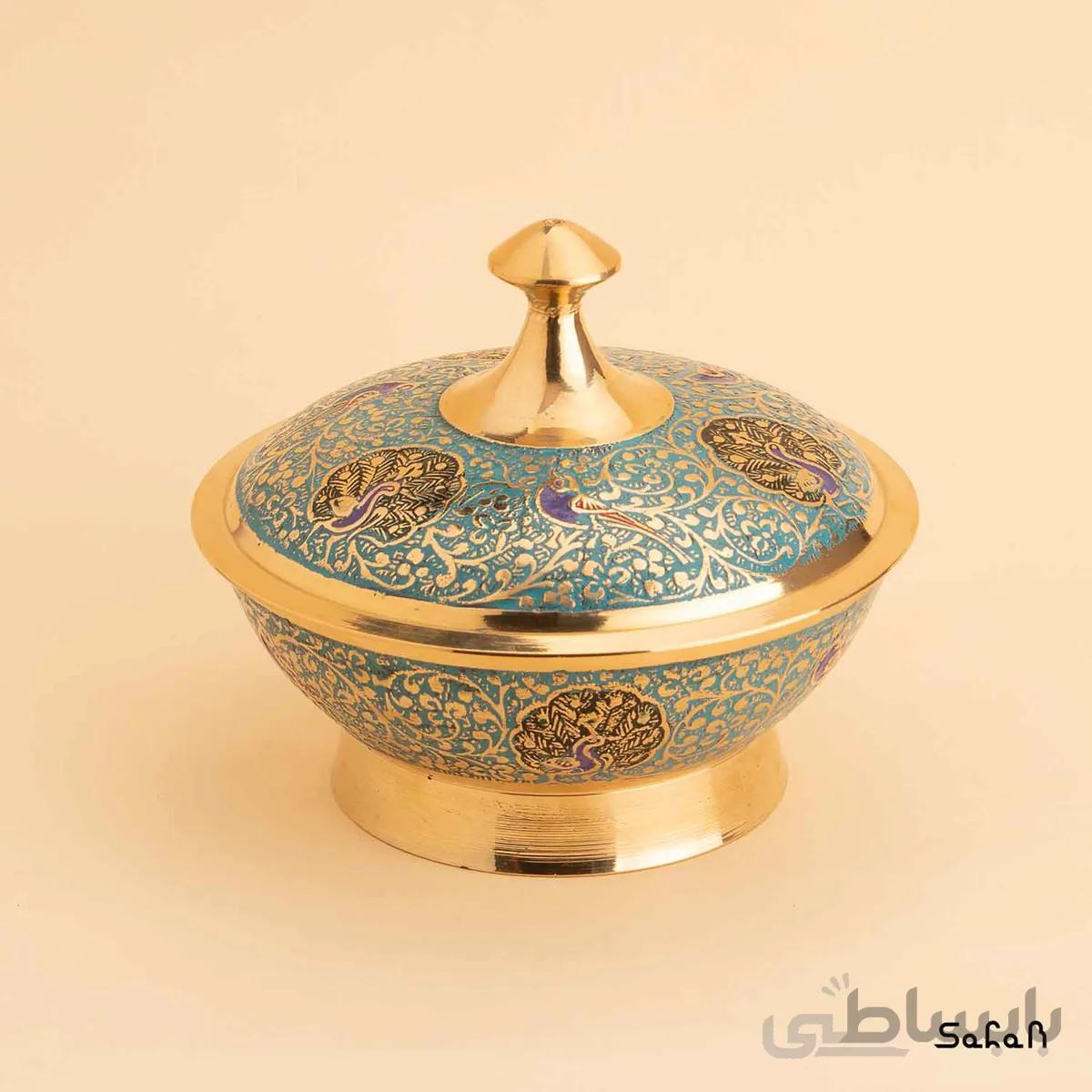 قندان برنجی میناکاری مدل صنم