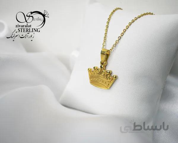 گردنبند زنانه طرح تاج