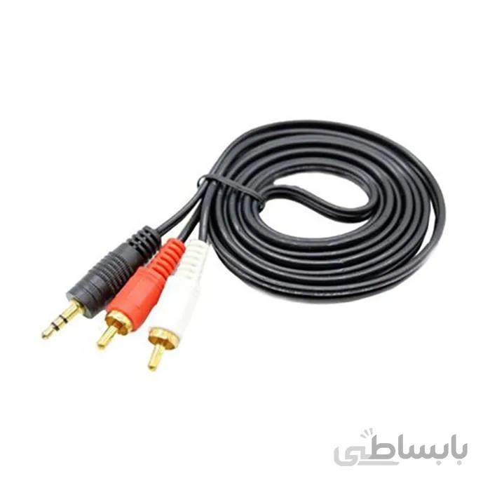 کابل تبدیل جک 3.5 میلی متری به RCA مدل 001 ا طول 1.5 متر