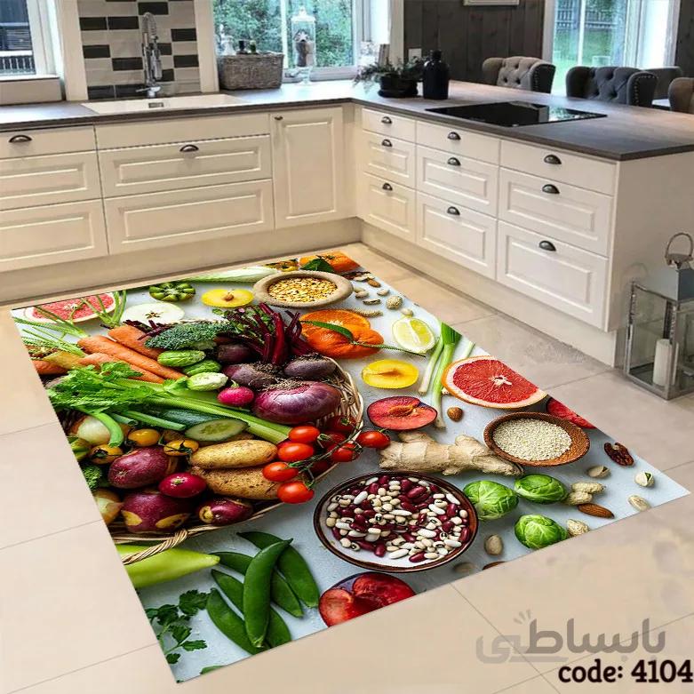 فرشینه اشپزخانه طرح اشپزی رنگی 4104