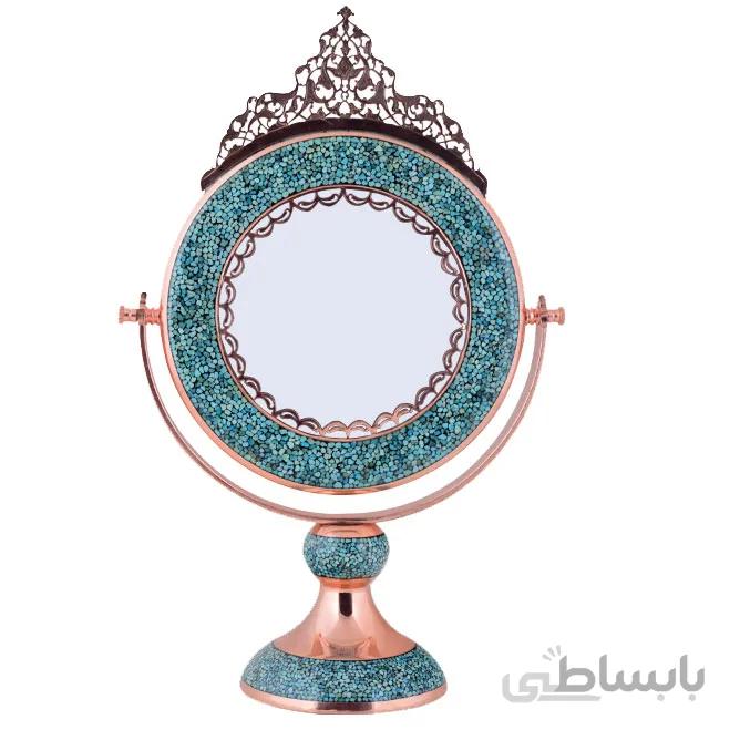 آینه فیروزه کوب اثر آقاجانی ارتفاع 49 سانتی متر کد AF-23