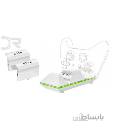 پایه شارژ دسته بازی Xbox One S اسپارک فاکس مدل Dual Controller Charger به همراه 2 عدد باتری
