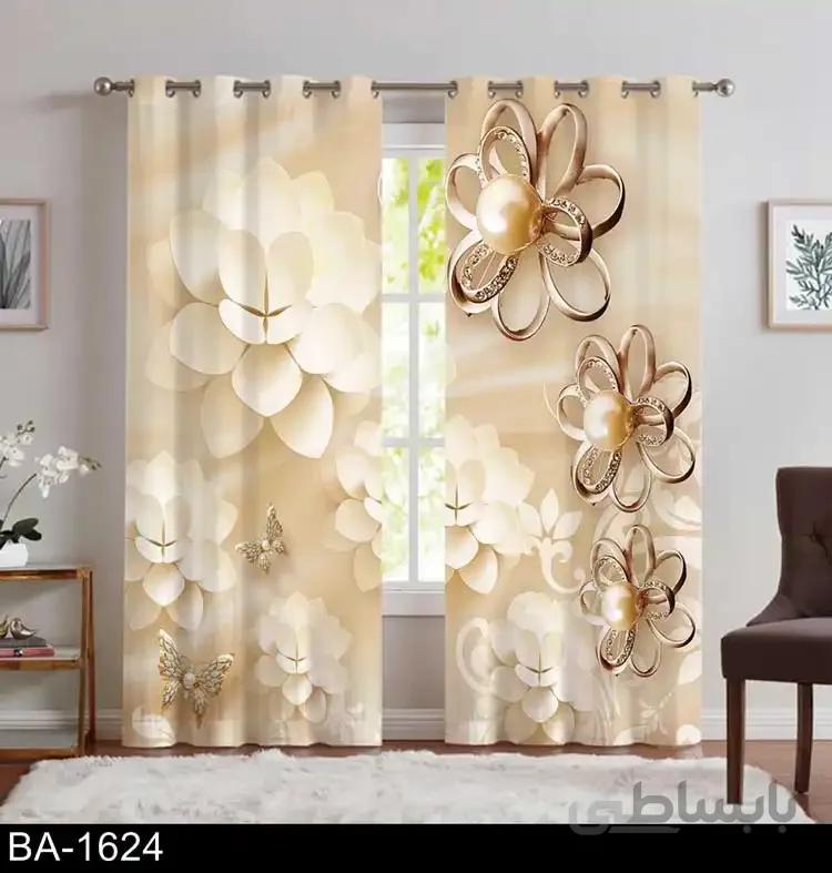 پرده گل سه بعدی BA-1624