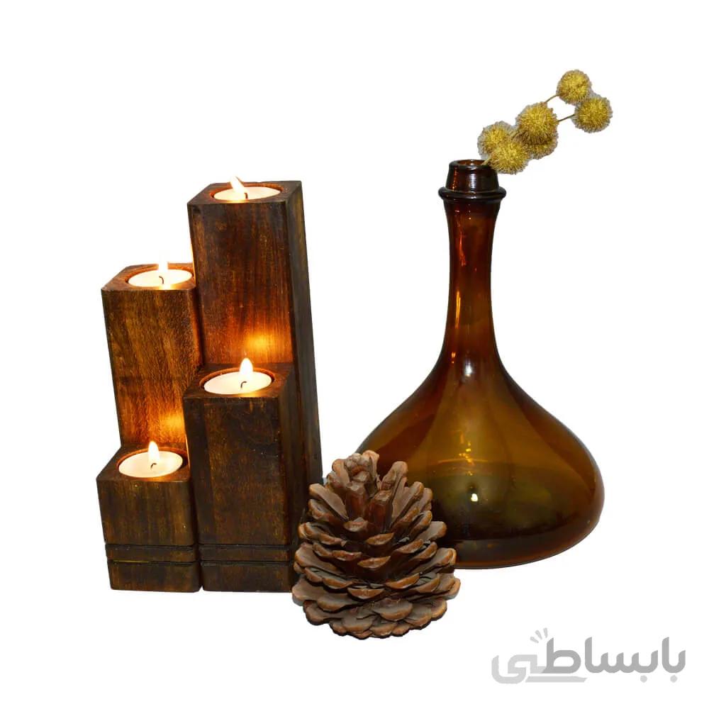 جا شمعی 4 تیکه تیره