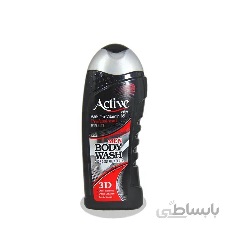 شامپو بدن مشکی اسپرت آقایان اکتیو - 400 گرمی ا Active Professional Sport Black Men Body Shampoo - 400 gr