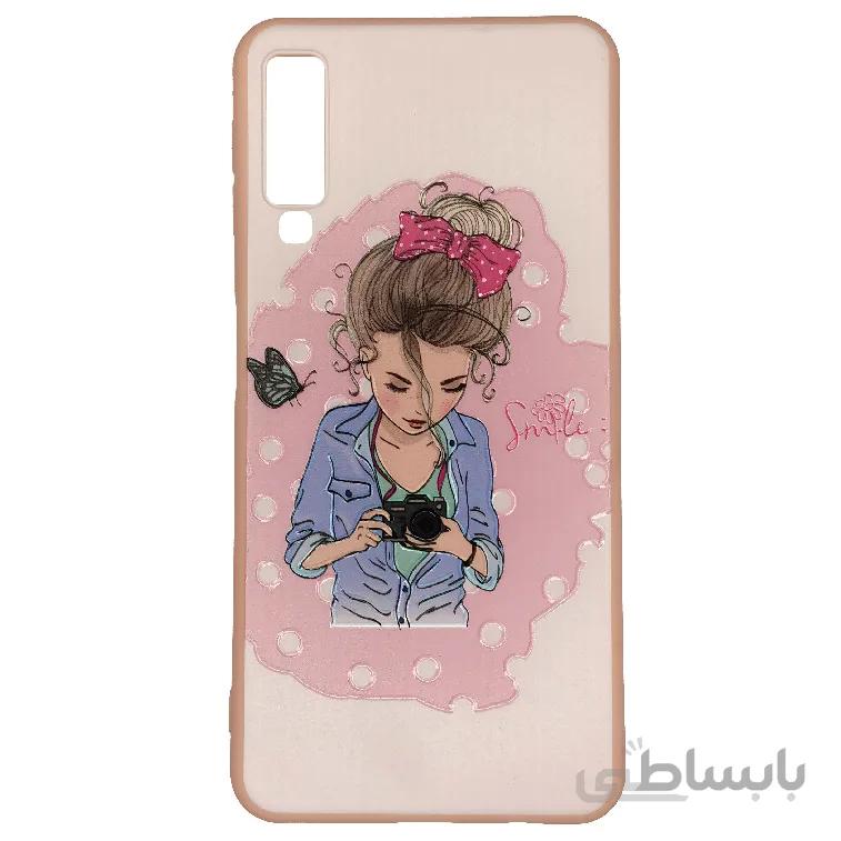 کاور گوشی سامسونگ a7 2018 طرح کمرا گرل برند vip design