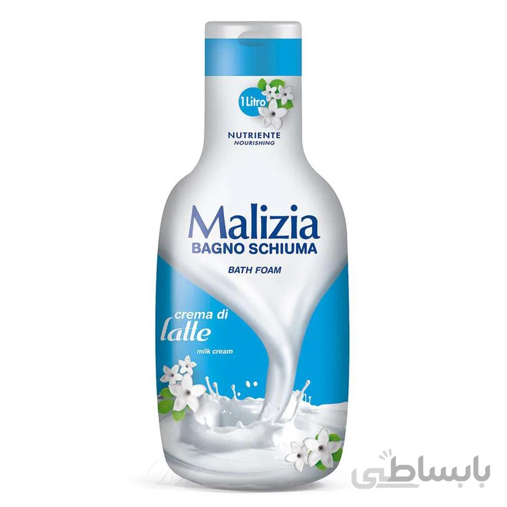 فوم حمام مالیزیا حاوی شیر و گل زنبق ۱۰۰۰ میل Malizia