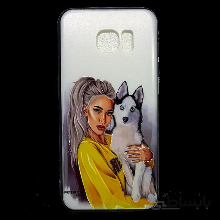 قاب سامسونگ S7 EDGE طرح دختر و سگ/SAMSUNG S7 EDGE