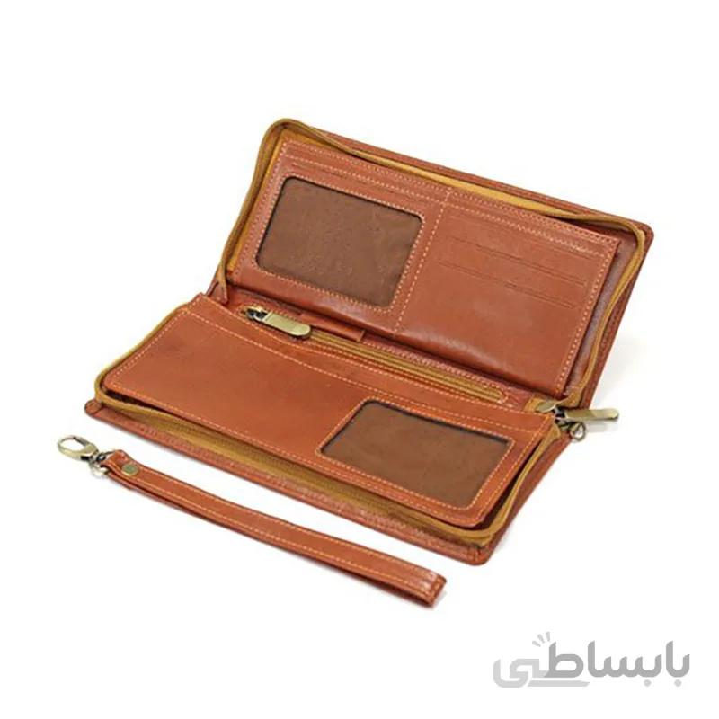 کیف پاسپورتی چرم طبیعی آروین چرم کد AR-710